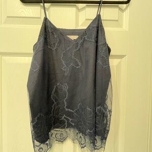 Chelsea28 Charcoal Lace Camisole